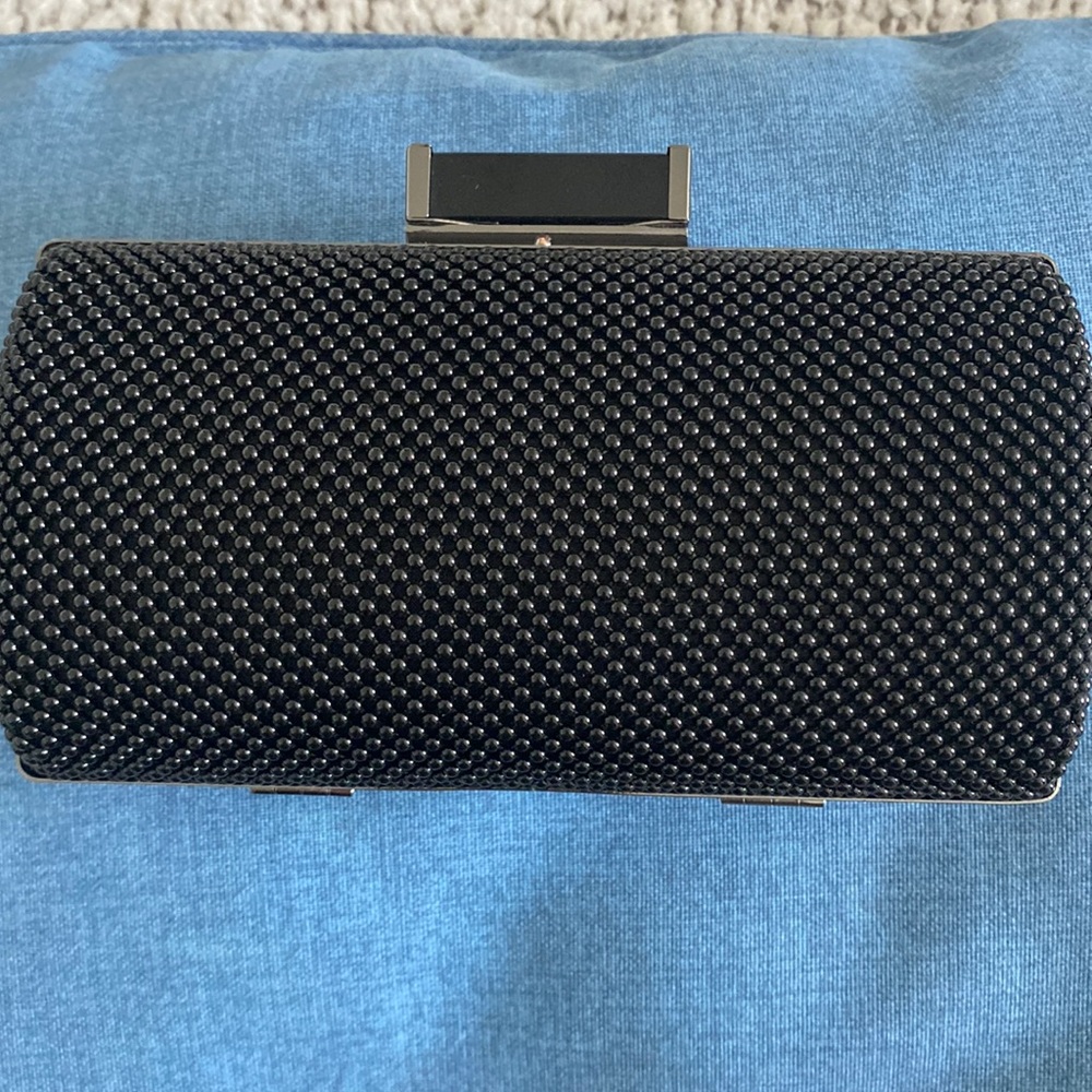 Black Beaded Clutch